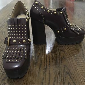 MICHAEL KORS Platform Heels tassels Studded Size 8